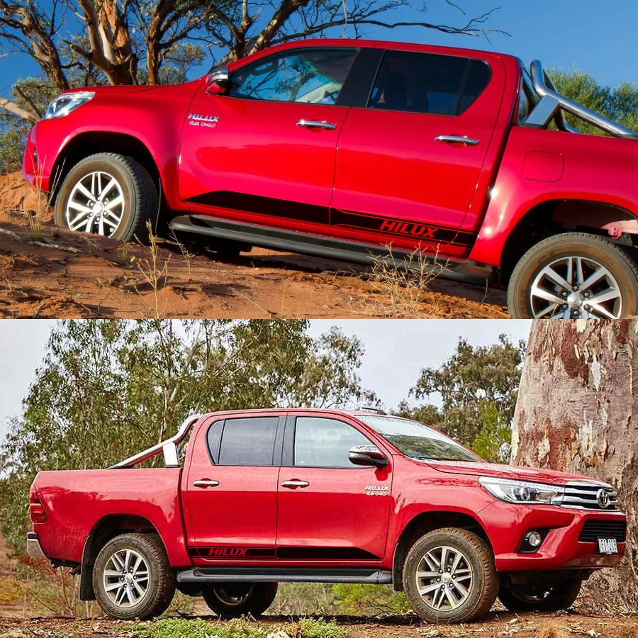 

hilux racing side stripe graphic Vinyl sticker for TOYOTA HILUX decals