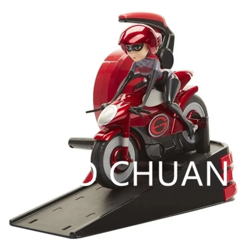 

Cartoon The Incredibles Superhero Helen Parr Superwoman Motorcycle PVC Action Figure Collection Model Toy G1501