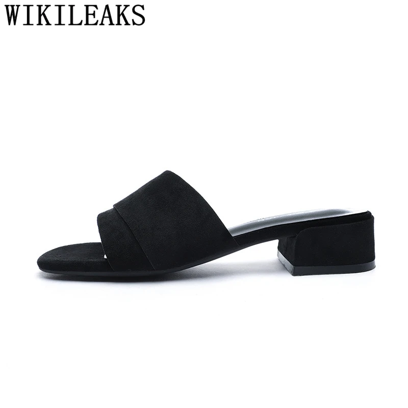

ladies slippers women slippers summer mules high heels designer slides woman slippers summer sandals block heel sandals pantufa