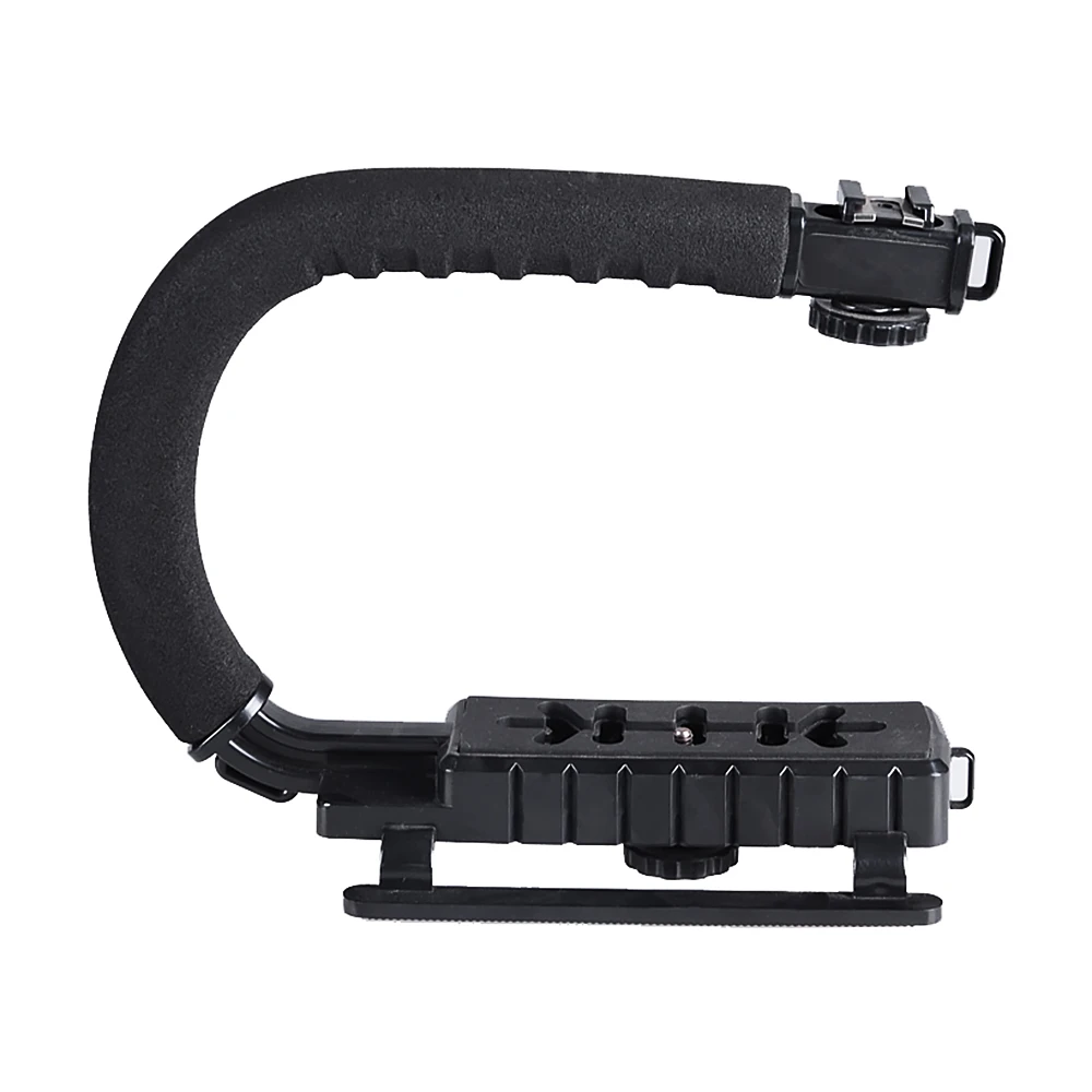 DSLR Camera Action Grip Stabilizing Handle Black C shaped bracket