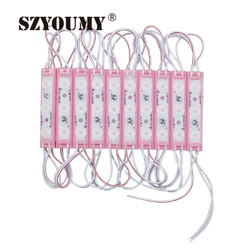 SZYOUMY 2835 SMD IP68 Водонепроницаемый впрыска 3 Светодиодный модуль с объективом светодиодный знак рекламы Подсветка пиксель света 1000 шт