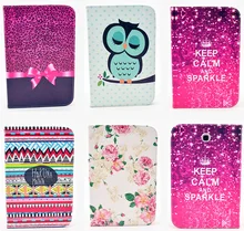 Fashion Bowtie Rose Owl Pattern Wallet Flip PU Leather Tablet Back Cover For Samsung Galaxy Note 8.0 N5100 N5110 GT-N5100 Case