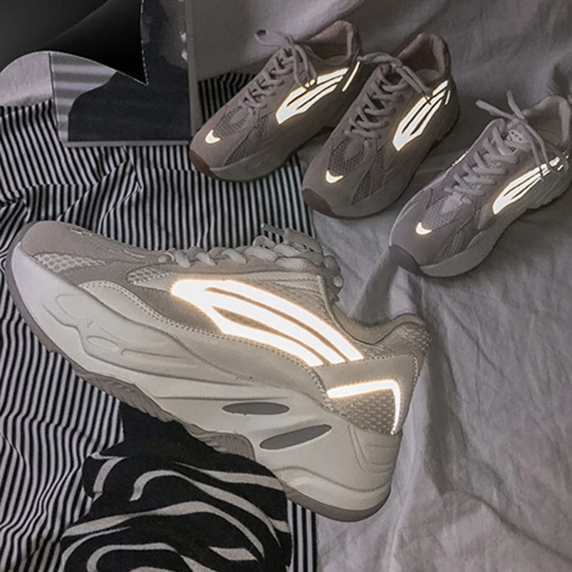 D  Henlu Темная ночь Светоотражающие светящиеся кроссовки женские светящиеся кроссовки для женщин 2019 купить на AliExpress