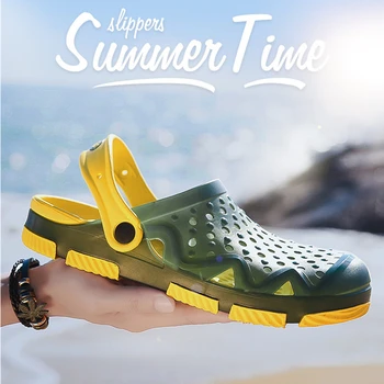 

Men Beach Shoe Croc Slippers Home Slippers Wading Shoes Beach Sandals Leisure Shoes Water Sports Light Athletic Sneakers