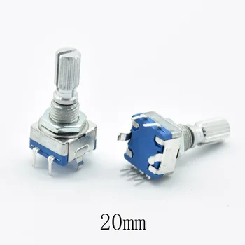 

5pcs Rotary encoder,code switch/EC11/ audio digital potentiometer,with switch,5Pin, handle length 20mm