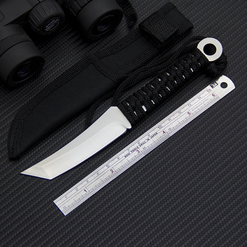 Mini Tanto Fixed Blade Knife Tactical Utility Knife Outdoor Straight