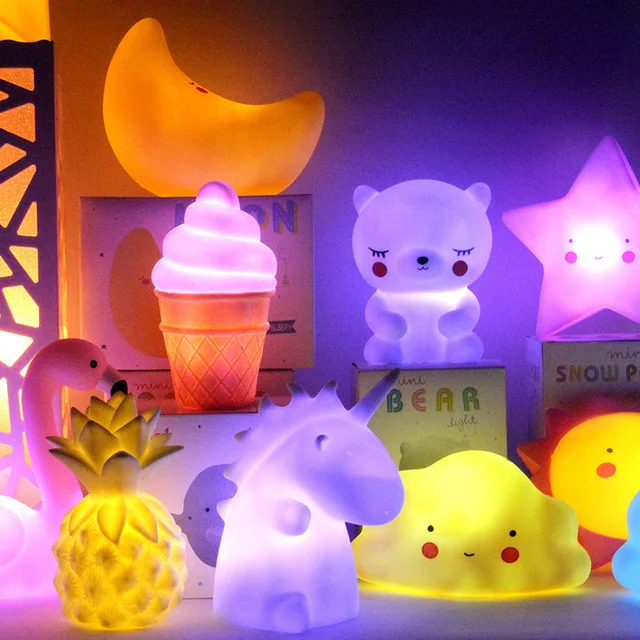 

Novelty LED Unicorn Night light Lamp Cute Light Baby Decorations NightLight Gifts Christmas Holiday Birthday Bedroom Decor Light