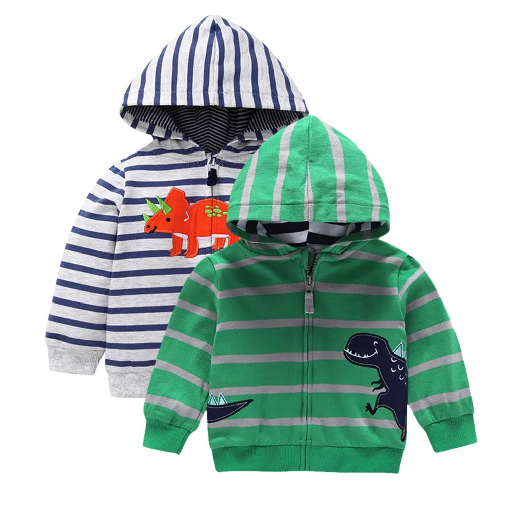 

Toddler Baby Boys Dinosaur Long Sleeve Tops Hoodie Zip Girls Jacket 2019 Autumn Winter Jacket For Kids Warm Outfits Coat Clothes
