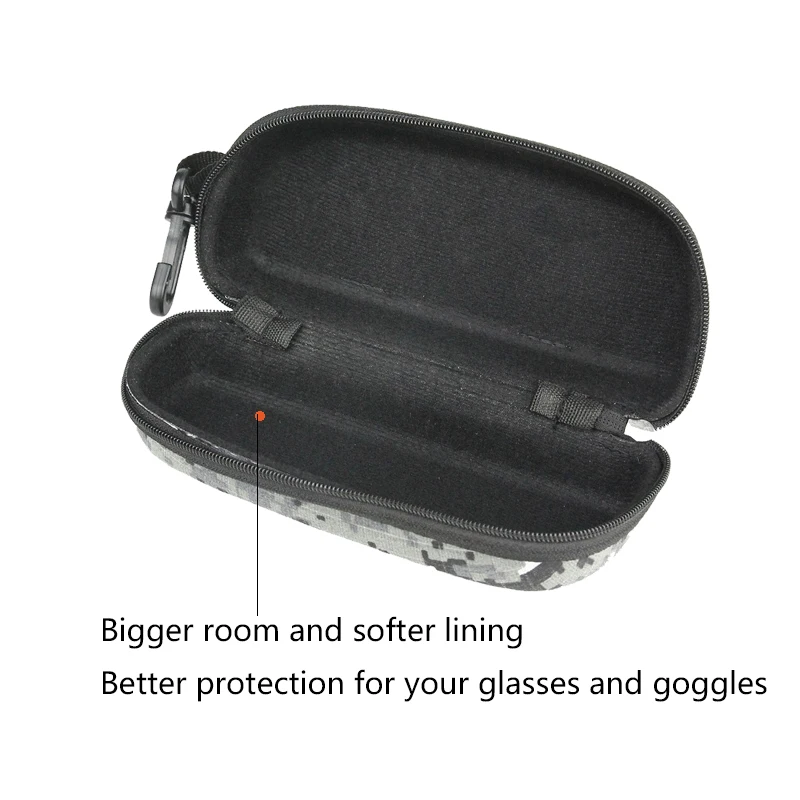 Tactical Camouflage Molle Sunglasses Box EVA Zipper Goggle Box Glasses Storage Case Outdoor EDC Eyewear Accessory Bag
