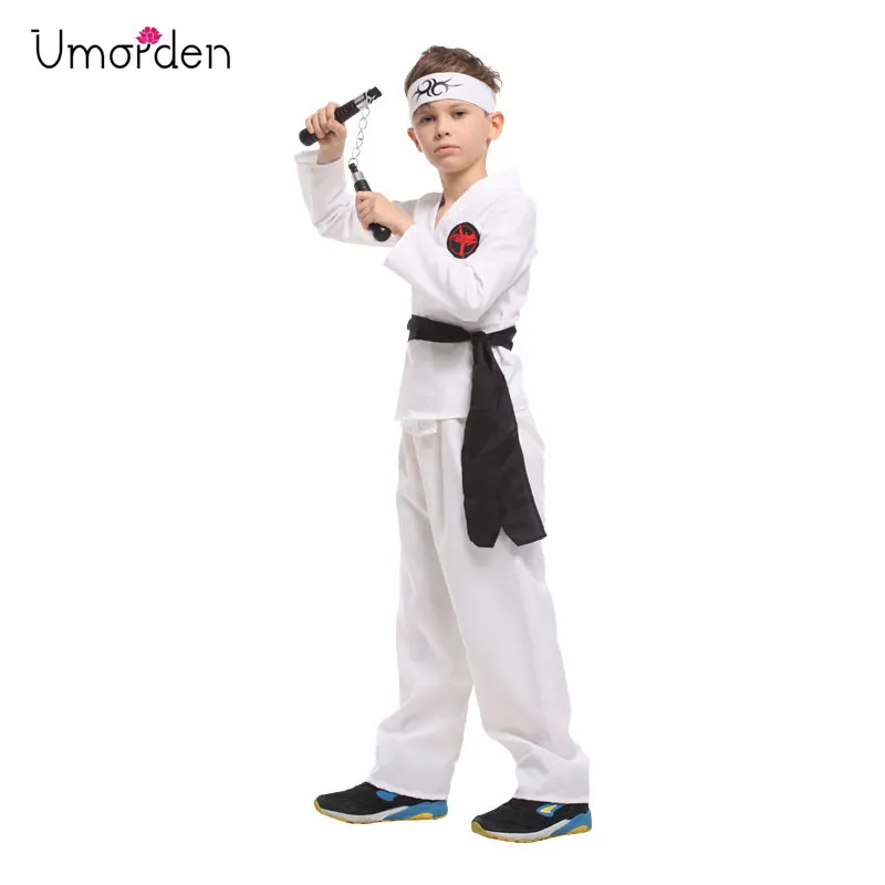 Umorden Fantasia Karate Boy костюм для мальчиков косплея Дети Хэллоуин Пурим карнавал Disfrace |