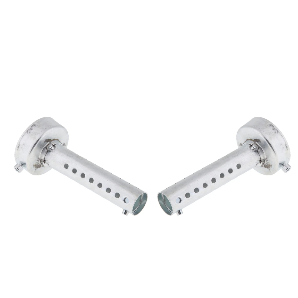 2pcs Motorcycle Tail Exhaust Can Pipe Baffle Muffler Silencer DB Killer Noise Sound Eliminator 60mm Silver