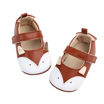 

Spring Newborn Baby Boy Girl Shoes Cute Animal Print Shoe Anti-slip On Shoes Toddler Crib PU First Walker 0-12M #05