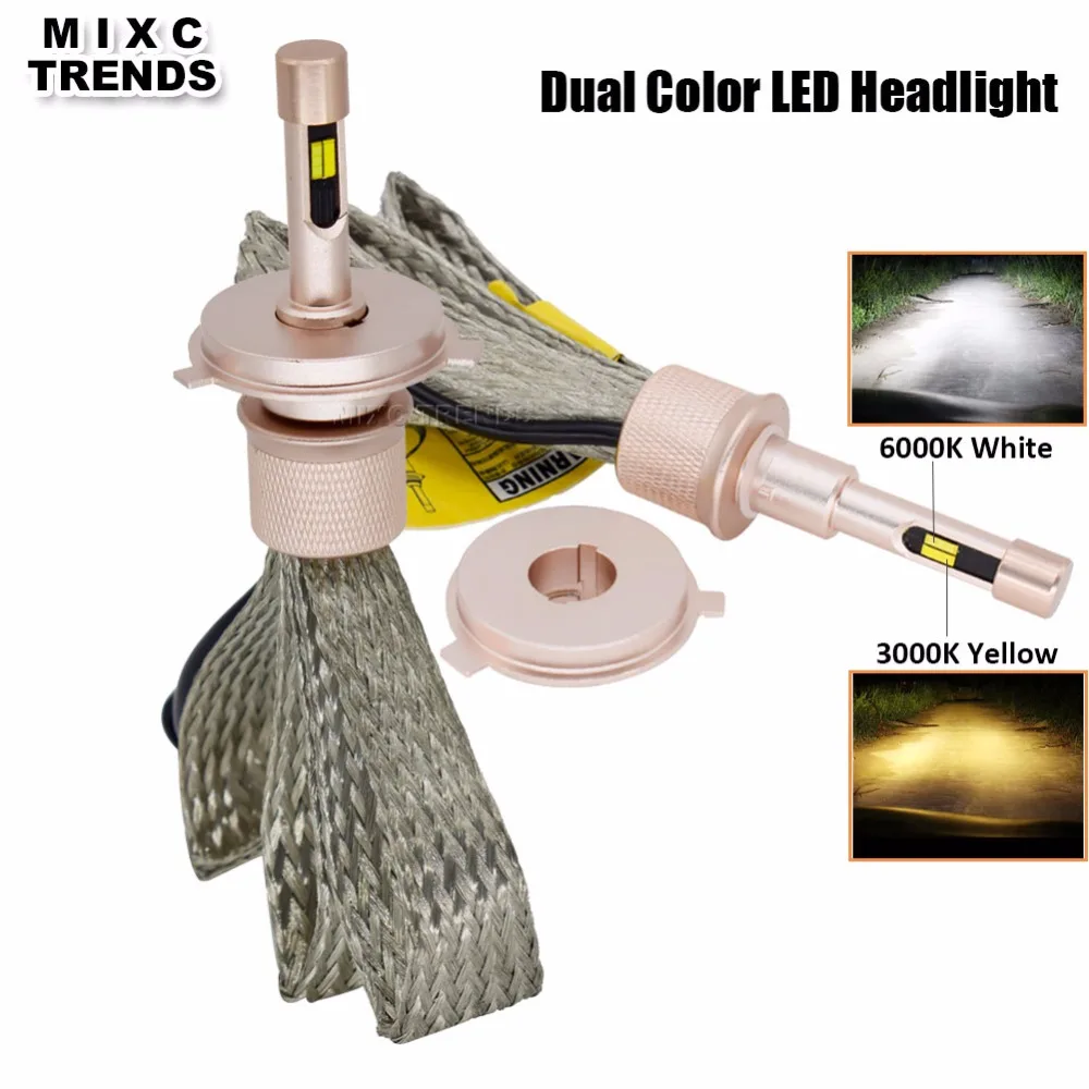 Auto LED Light Dual Color ZES H7 LED H1 H3 H11 9006/HB4 9005/HB3 9012 880 H4 Dual Beam LED Car Headlight Dipped Beam Fog light Auto LED Light Dual Color ZES H7 LED H1 H3 H11 9006/HB4 9005/HB3 9012 880 H4 Dual Beam LED Car Headlight Dipped Beam Fog light