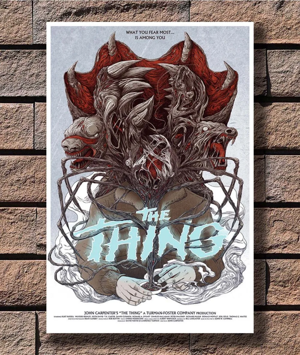 

B-195 The Thing 1982 Classic Horror Movie John Carpenter 02 Poster Art L-W Canvas Print Decoration 12x18 24x36 27x40 inch