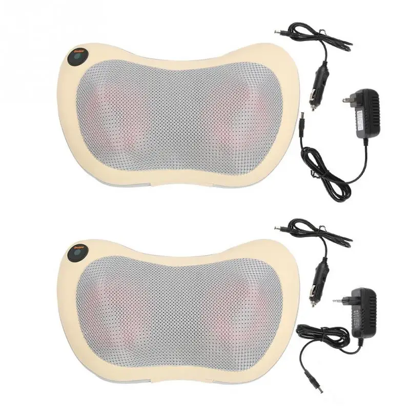 Electric Neck Pillow Massager Cushion Car Home Lumbar Back Waist