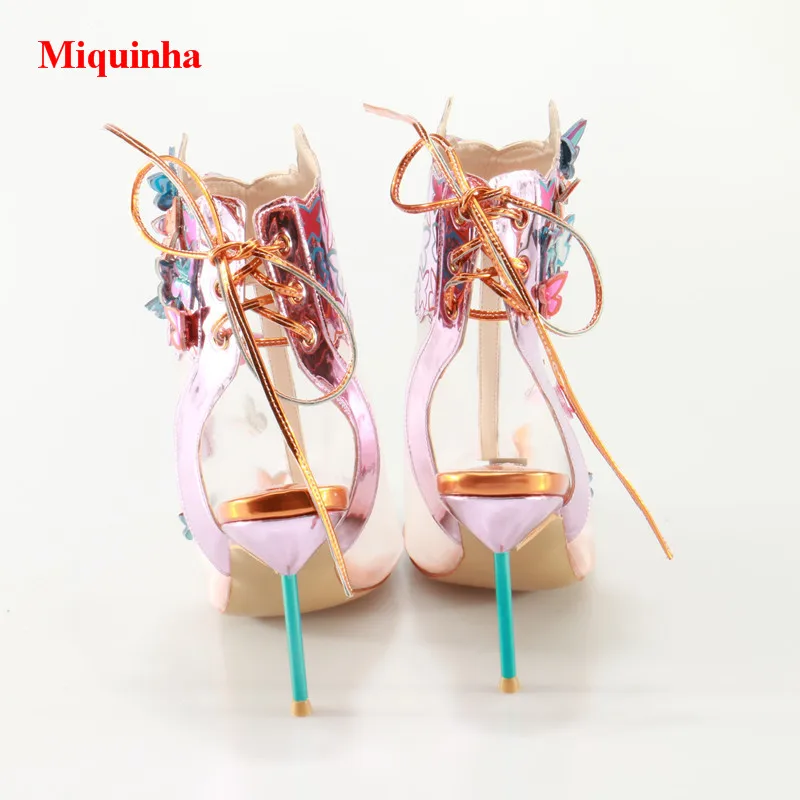 Mujeres Las Heel Peep Encaje Casuales Mariposa Sandalias Appliques Slingback Thin Mesh 2018 Air Toe Hasta Verano Zapatos UwnXqtOUzP