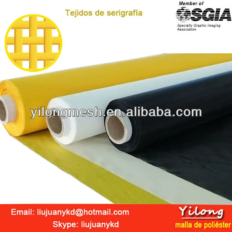 80 T желтый 7 метров 100 T желтый 7 метров 120 T желтый 7 метров из полиэстера для трафаретной печати сетки