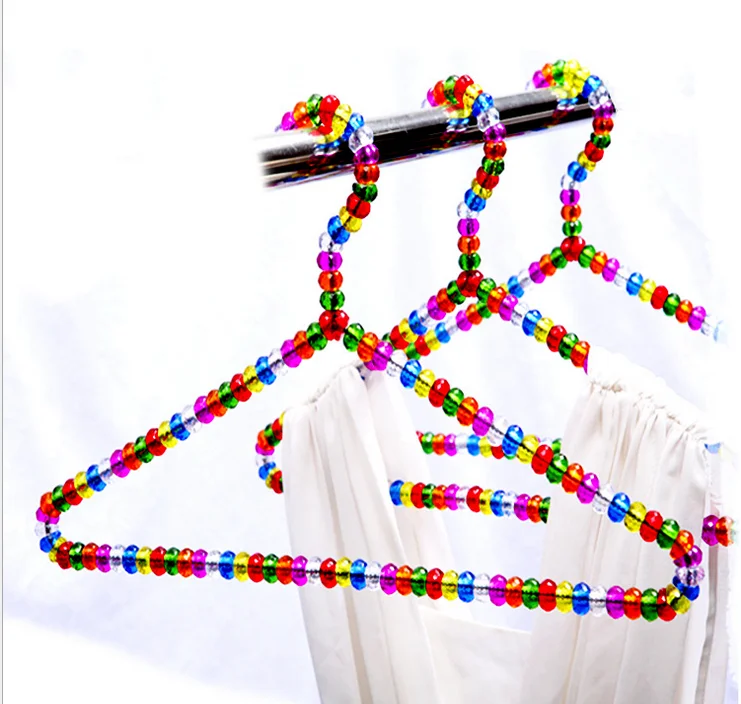 Freeshipping100pcslotchildplasticpearlhangercute30cmbabyclotheshangerdryingracks