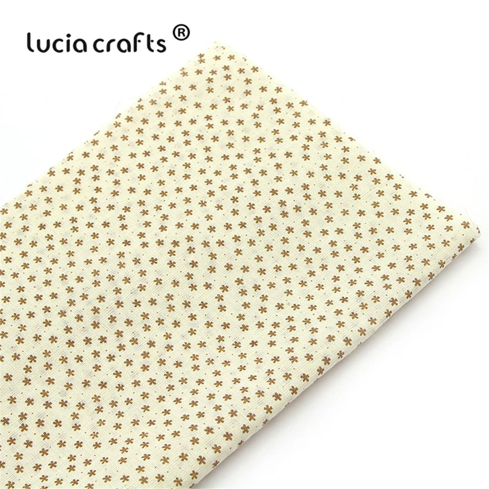 Lucia crafts, 7 шт./лот, 25*25 см, хлопковая ткань с принтом для рукоделия, куклы, ручная работа, шитье, Лоскутная Ткань, текстиль, ткань H0913