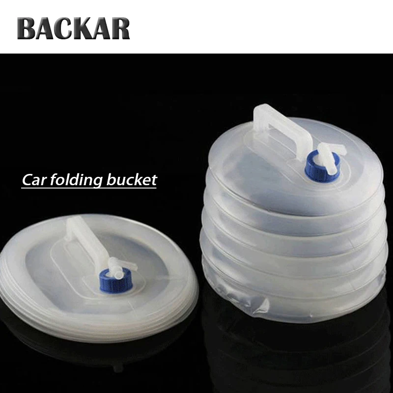 

BACKAR Universal Plastic Folding Bucket Car-styling Portable Waterpot Adjustable For Ford Jeep Citroen Subaru Honda Accessories