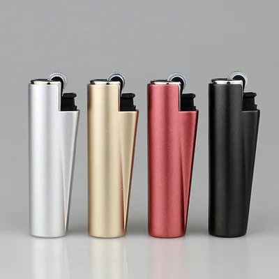 

4 pcs/lots Clipper Mini metal gas Lighters,Inflatable grinding wheel butane lighter Gift