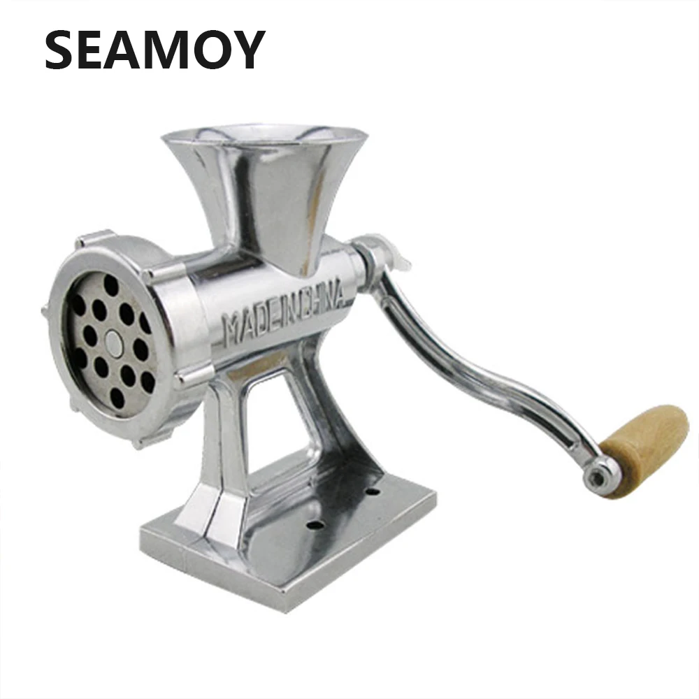 

Seamoy Hand Manual Meat Grinder Mincer Machine Household Sausage Filler Table Crank Tool For Home Kitchen Cutter Slicer Beef