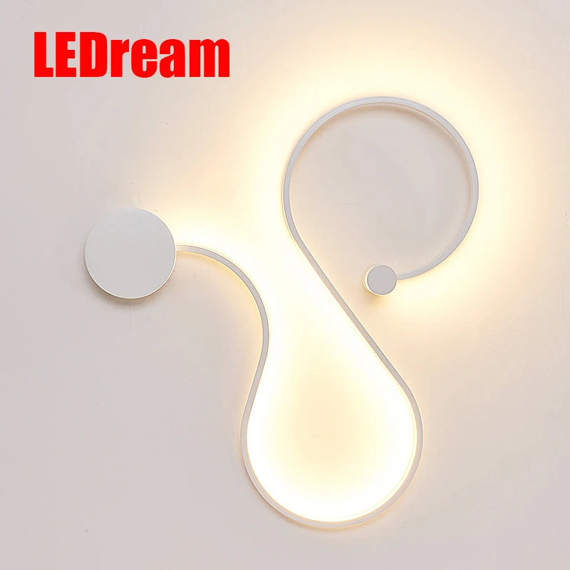 The Nordic postmodern contracted fashion wall lamp led bedroom light creative personality sitting room corridor lamps
