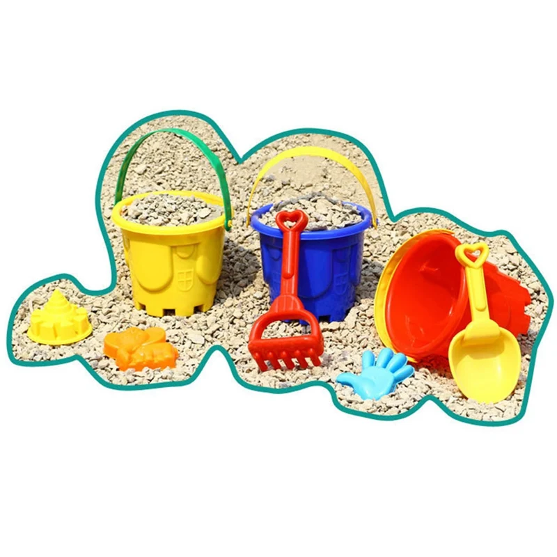 7 шт./компл. летние пластиковые мягкие детские пляжные игрушки Детские ванны игровой набор Пляжный набор игрушек для детей песок инструмент для земляных работ водная игра Случайный цвет