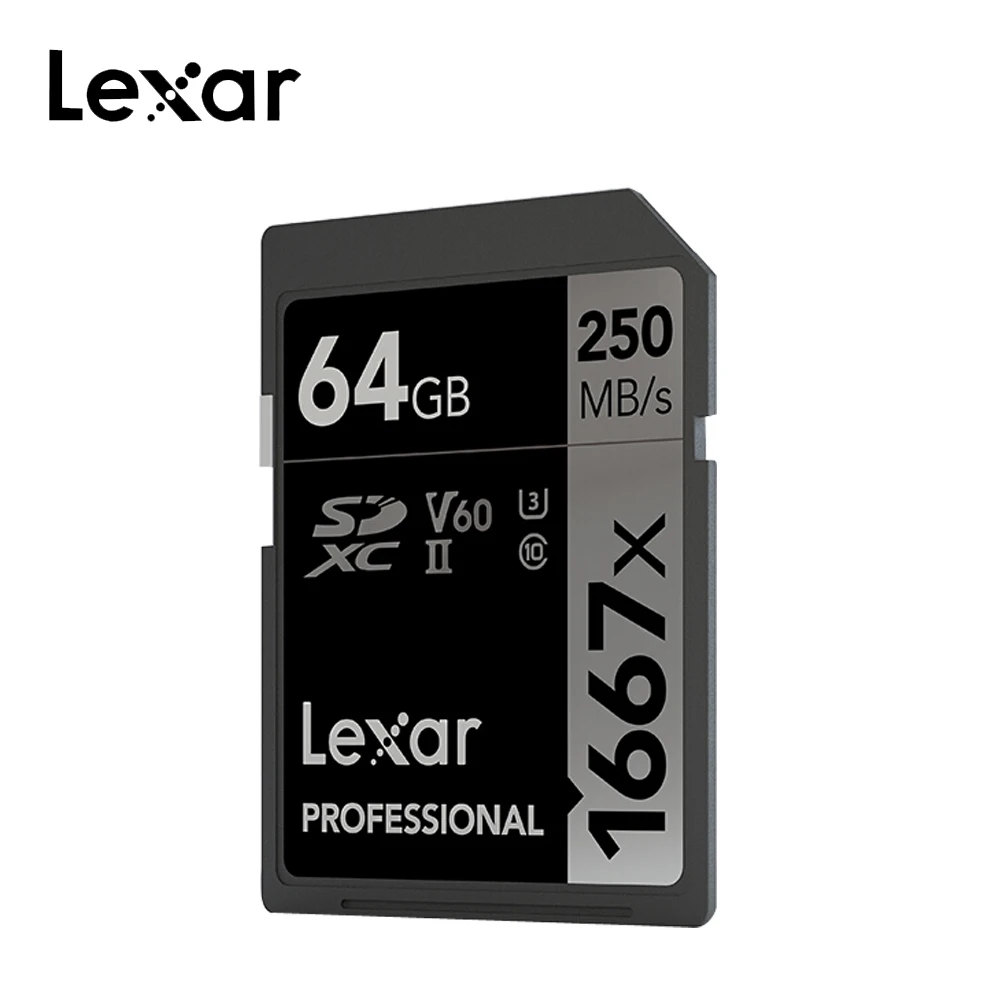 Lexar sd карта 256 ГБ 128 Гб 64 U3 V60 4K высокая скорость 250 м/с SLR микро Одиночная камера