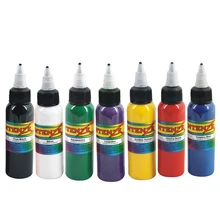 7 шт. Перманентный макияж пигментные чернила 7 цветов набор чернил для тату 60 мл(2 унции) Краска для татуажа Набор