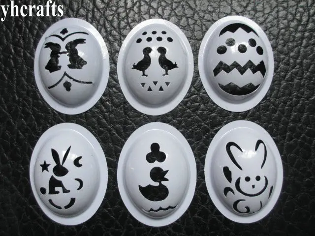 6pcs Lot Mix Plastic Egg Stencil Mould Paint Template Toy For Mix Plastic Egg Stencil Mould Paint Template Toy For Children Easter Crafts Creative Diy Kindergarten Arts