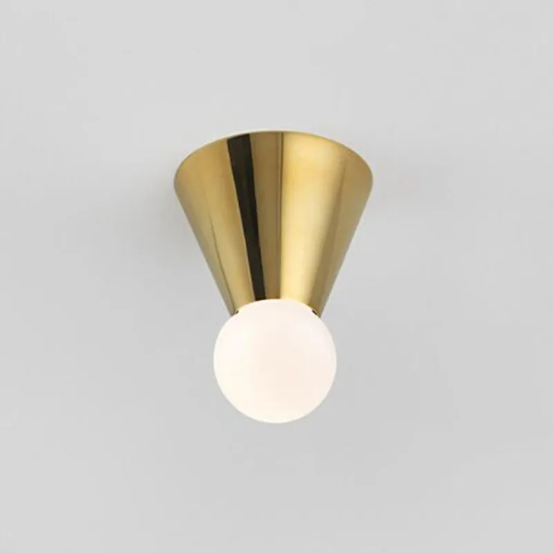 Современный кухонный светодиодный потолочный светильник s Art Gold для учебы, прохода, бара, светильник с перевернутым конусом, дизайнерская потолочная лампа - Цвет корпуса: Gold color