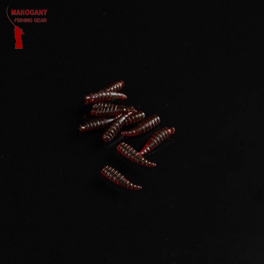 200 шт./лот Мини Мягкий Прикорм рыболовства Мягкие Приманки 3 Цвета Grub Worm Карп
