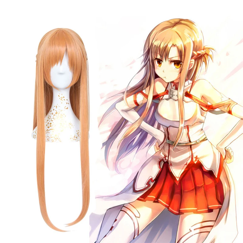 

Anime Sword Art Online Cosplay Wigs Asuna Yuuki Cosplay Wig Heat Resistant Synthetic Wig Hair Halloween Party Women Cosplay Wig