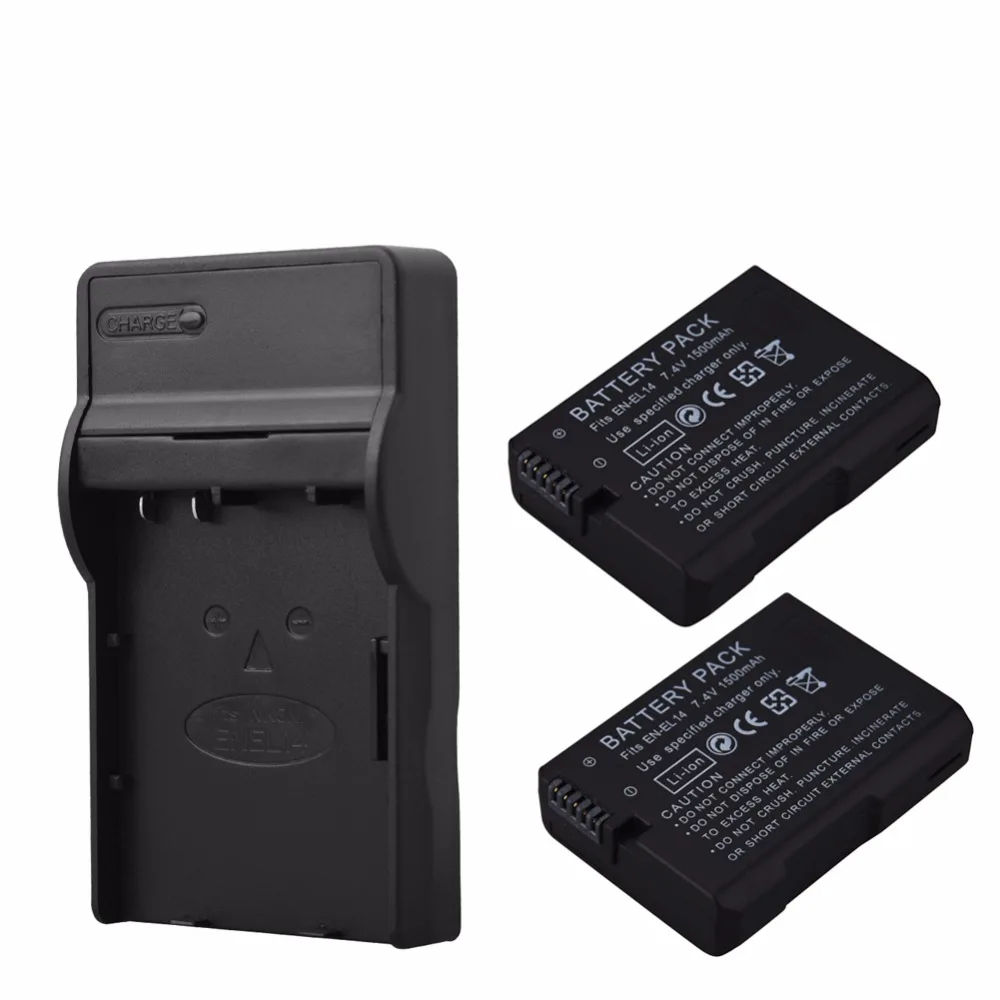 Batteria E Caricatore Duale EN-EL14 Per Nikon D5600, D3500, Coolpix - 1500mAh - Foto 12
