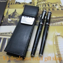 Fuliwen 2 шт Черная Шариковая ручка высокого качества акриловая покрывало ручка Сумка офисная подарочная ручка