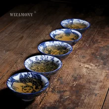 WIZAMONY стаканчик Цзиндэчжэнь Буе и белый китайский фарфор чайная чаша чайная чашка чайный набор керамический Atique глазурь кунг-фу Мастер чашка