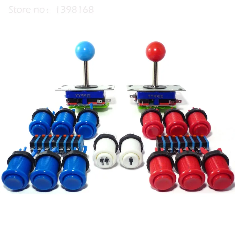 Комплект для управления аркадными играми-2 шариковых джойстика, 14 кнопок/комплекты деталей для игровых машин-MAME, JAMMA