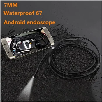 

Factory SALE! Mini Camera Android USB Endoscope 7mm Lens 2m Soft Cable Pipe Snake Endoscope Car Inspection Camera -Free shipping