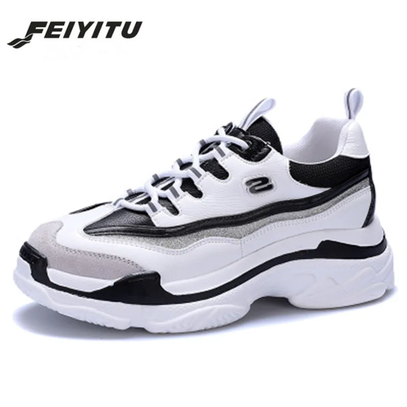 

FeiYiTu New Spring Fashion Brand Casual Trainers Flats Women Platform Shoe Comfortable Breathable Woman Sneakers Size 35-39