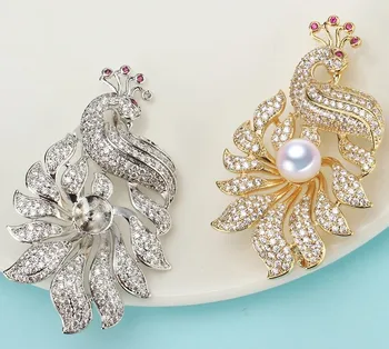 

Nice Quality Pearl Brooch Mountings, Brooch Findings, Brooch Settings Jewelry Parts Fittings Jewellery Accessories, 10pcs/lot