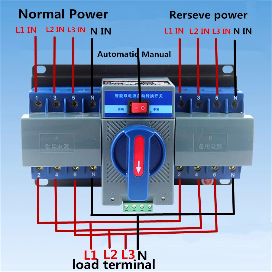 4P 63a 380 В MCB тип двойной переключатель питания автоматический ATS|automatic transfer switch ats|mcb