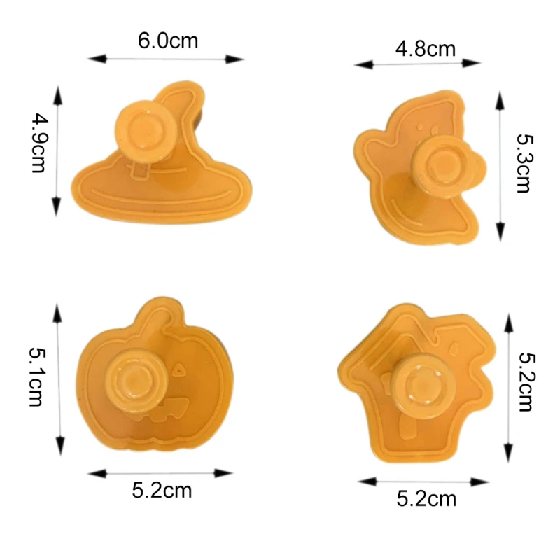 4 шт. 3D Хэллоуин печенья штамп печенье плесень выдавливатель для украшения тортов резак DIY Форма для выпечки Хэллоуин Кухня инструмент для выпечки