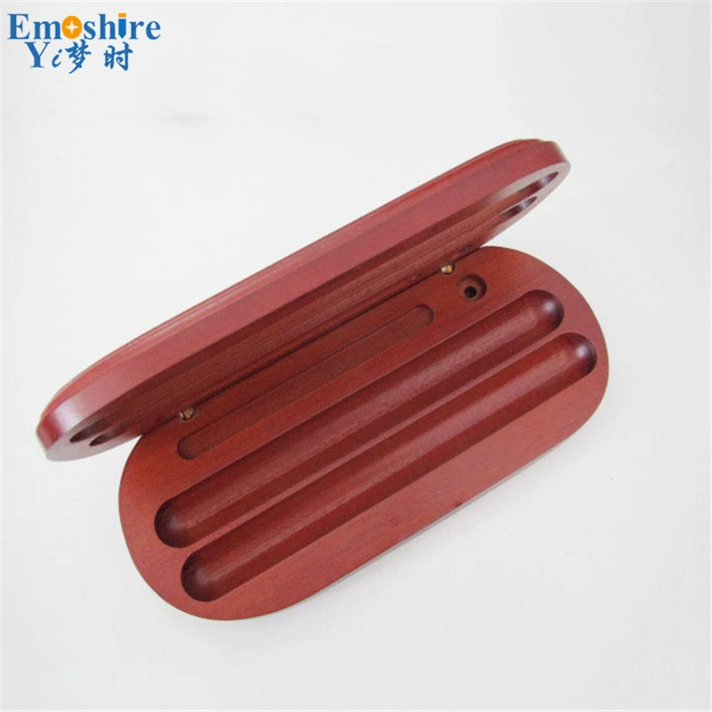 Emoshire Factory direct wooden double branch pen box boxery box popular new mahogany gift box custom (1)