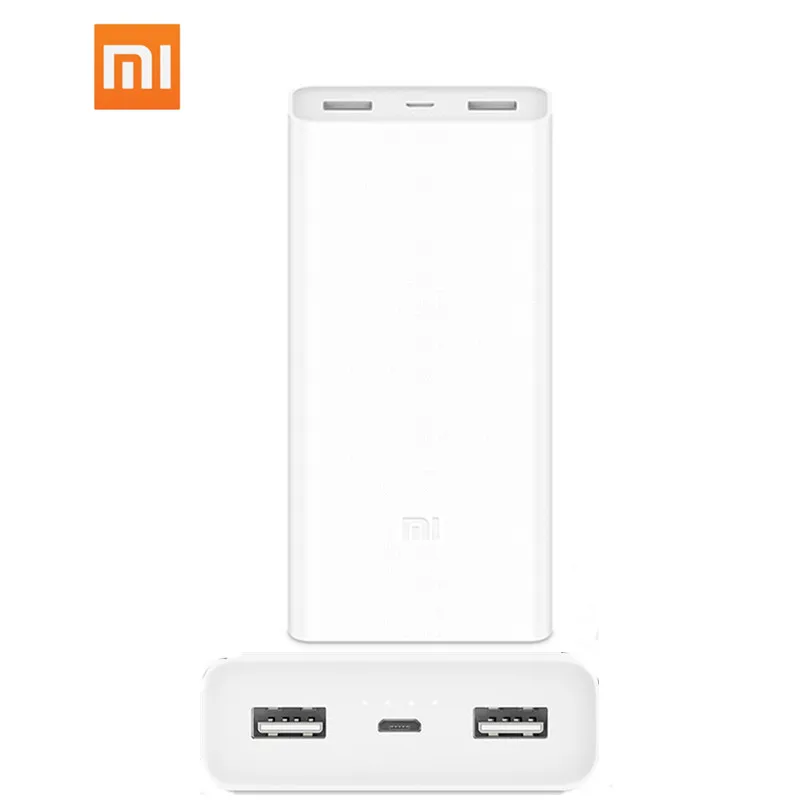 

20000mAh Power Bank Original Xiaomi Dual USB Mi External Battery Bank 20000 2C Charger for iPhone 11 pro Samsung Huawei Android