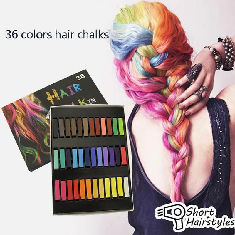 2018 Hot Sale 36 Color Hair Chalk Set Soft Crayons Mungyo Chalk Pastels Easy Temporary Hair Chalk Dye Chalk Pastel Drawings