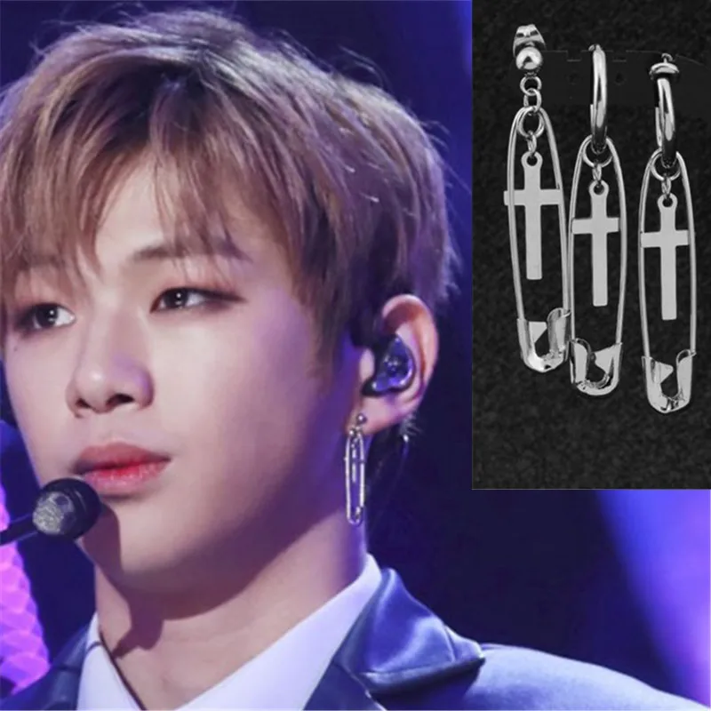 

KPOP DNA Korean Earrings for Men Women Bangtang Boys Rock Stud Earrings Unisex Jewelry Gift bijoux