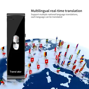 

Portable Smart Voice Speech Translator Multi Languages 40 Various Languages Translation Learning Travelling Meeting For Gift