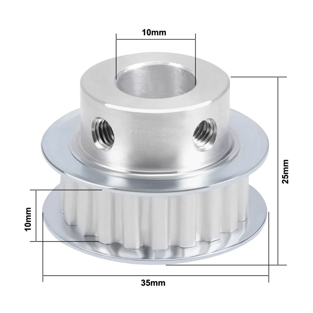 Uxcell Высокое качество алюминий XL 20 зубьев 12 мм диаметр зубчатого ремня шкив фланец синхронное колесо для 10 мм ремень для фрезерного станка