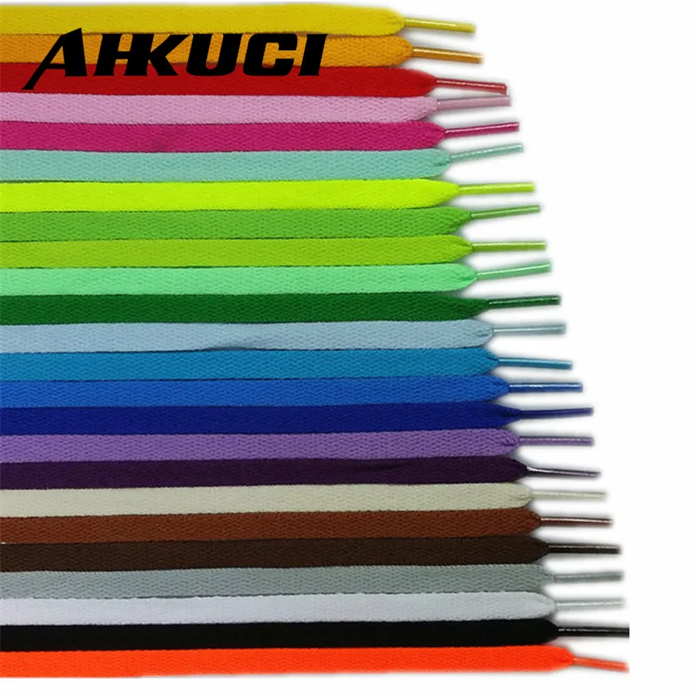 Спортивные кроссовки AHKUCI 130 см плоские шнурки для тренировок разноцветные